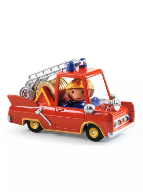 Djeco CRAZY MOTORS Játékautó Tűz Vitéz - Little fire truck