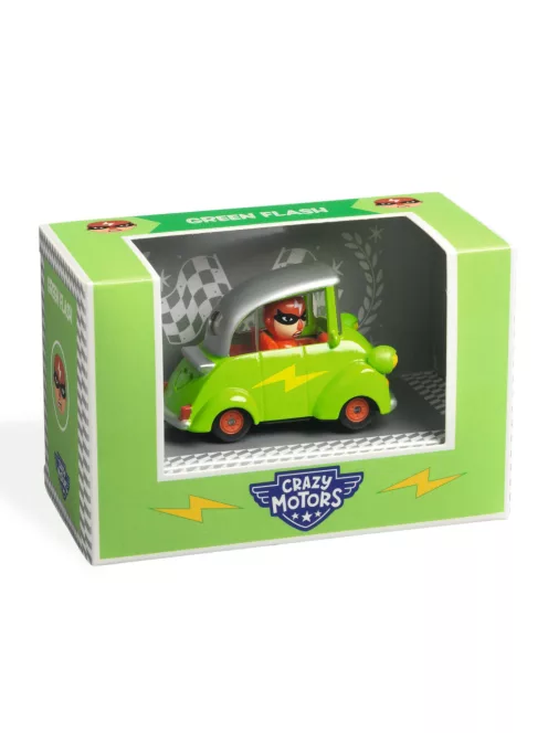 Djeco Grazy Motors CRAZY MOTORS játékautó Zöld Villám - Green Flash