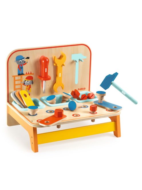 Djeco Szerepjáték Fa barkácsasztal szerszámokkal - Bricotoo