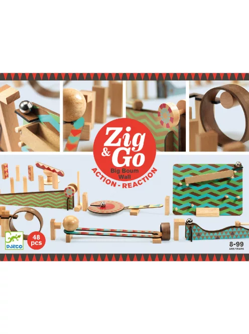 Djeco Építőjáték, Sokasodó, 48 db - Zig & Go 