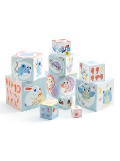 Djeco Toronyépítő kocka Nyuszis - BabyBloki