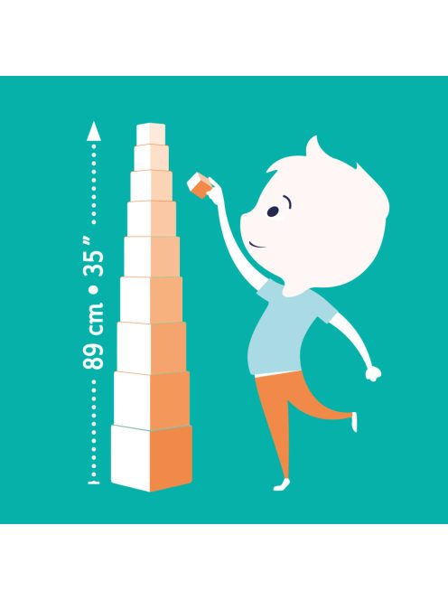 Djeco Toronyépítő kocka Nyuszis - BabyBloki