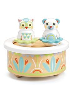 Djeco Mozgó figurás zenedoboz Maci és bagoly - BabyMusic