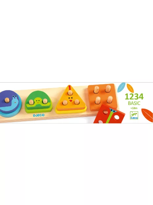 Djeco Formaillesztő formaberakó Számos alapozó - 1234Basic