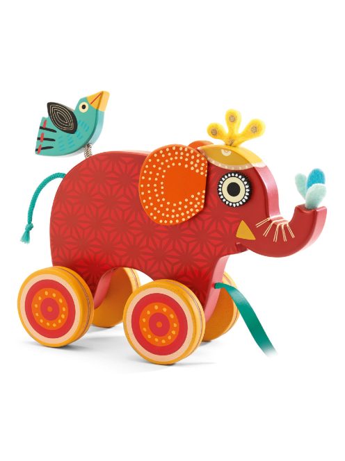 Djeco Húzható játék Indy a türelmes elefánt - Indy