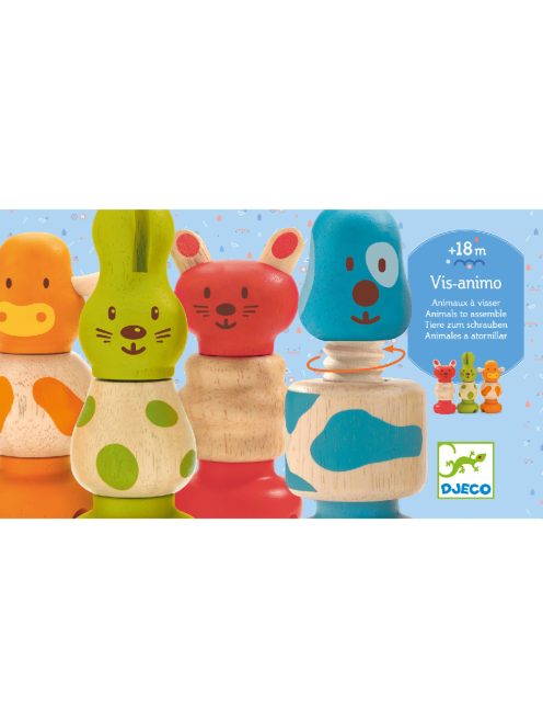 Djeco Toronyépítő Kreatív állatfigurák - Vis-animo