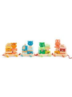   Djeco Húzható és építőjáték Kisvonat - Créaroule, my little train