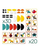 Djeco Képkirakó - Geometrikus állatképek