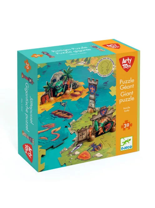 Djeco Arty Toys Óriás puzzle Kalóz világ 30 db-os - Giant puzzle-Battle