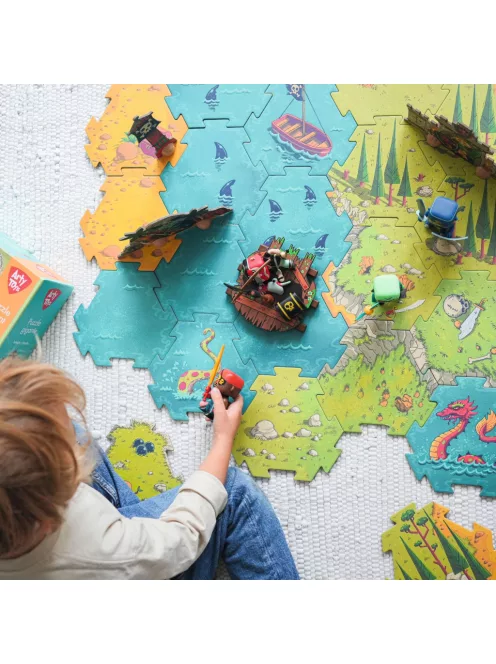 Djeco Arty Toys Óriás puzzle Kalóz világ 30 db-os - Giant puzzle-Battle
