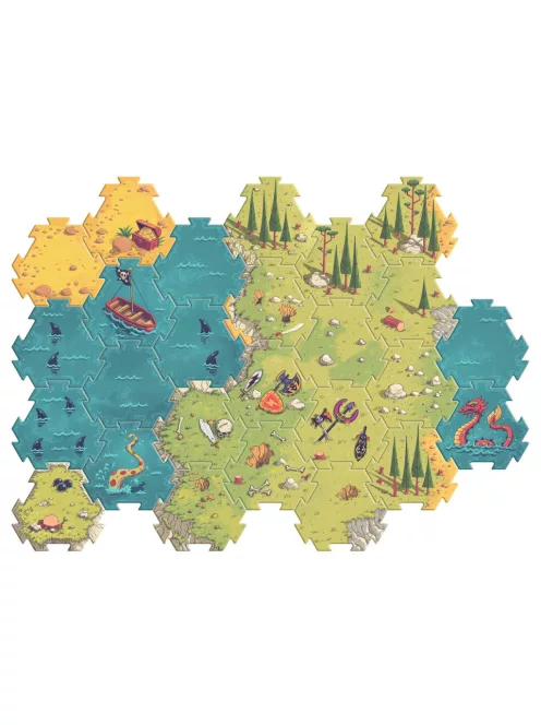Djeco Arty Toys Óriás puzzle Kalóz világ 30 db-os - Giant puzzle-Battle