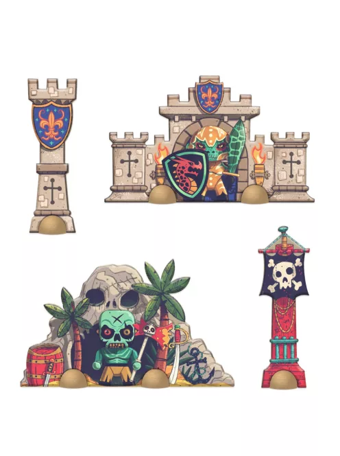 Djeco Arty Toys Óriás puzzle Kalóz világ 30 db-os - Giant puzzle-Battle