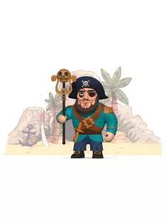 Djeco Arty Toys Kalóz kapitány - Ze Piratous