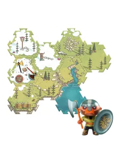   Djeco Arty Toys Óriás puzzle Barbárok birodalma 15-db-os - Puzzl’Up Alric Barbarious