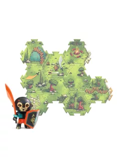   Djeco Arty Toys Óriás puzzle Bestiák birodalma 18 db-os - Puzzl’Up Voras Furious
