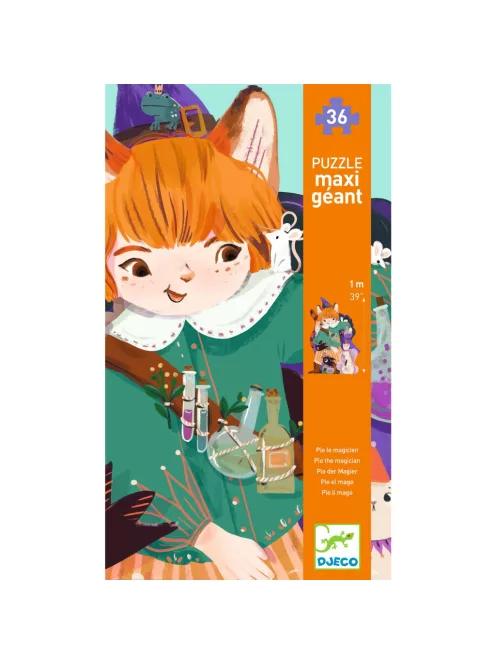 Djeco Óriás puzzle Pio a kis valázsló 36 db-os - Pio the magician