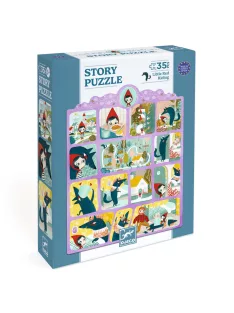   Djeco Mese puzzle Piroska és a farkas 35 db-os - Little Red Riding Hood
