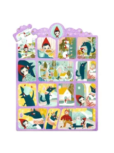   Djeco Mese puzzle Piroska és a farkas 35 db-os - Little Red Riding Hood