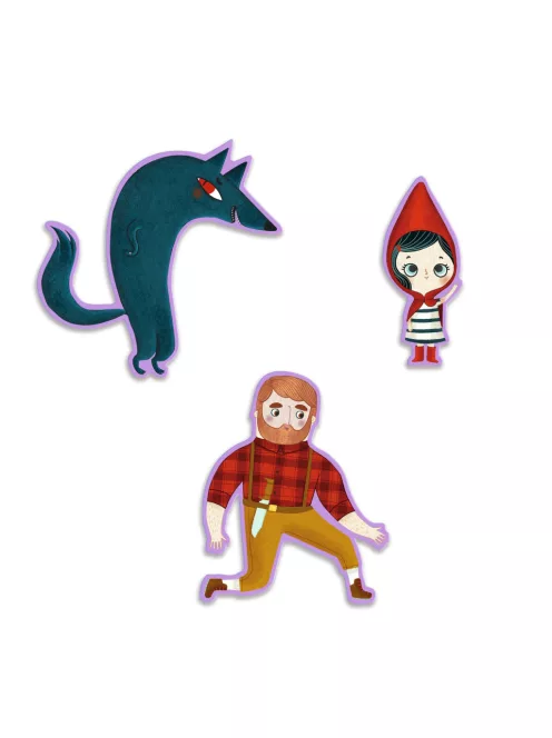 Djeco Mese puzzle Piroska és a farkas 35 db-os - Little Red Riding Hood