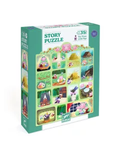   Djeco Mese puzzle A három kismalac 35 db-os - The Three Little Pigs
