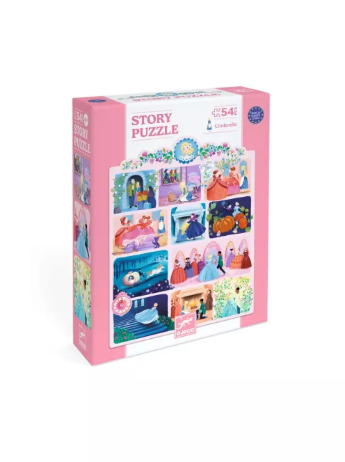 Djeco Mese puzzle Hamupipőke 54 db-os - Cinderella