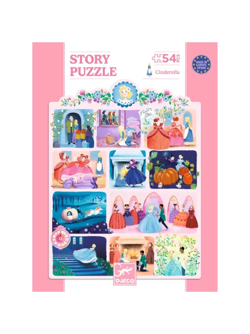 Djeco Mese puzzle Hamupipőke 54 db-os - Cinderella