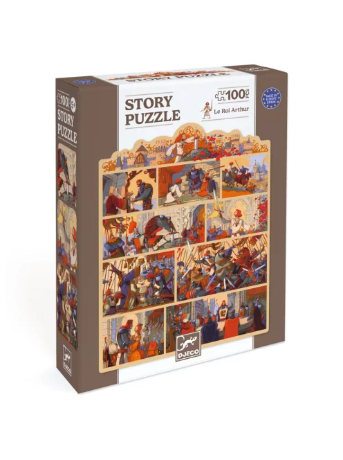 Djeco Mese puzzle Artúr király 100 db-os - The King Arthur