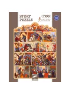 Djeco Mese puzzle Artúr király 100 db-os - The King Arthur