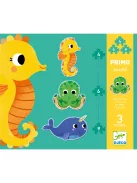 Djeco Primo puzzle A tengerben, 4, 6, 9 db-os - In the sea