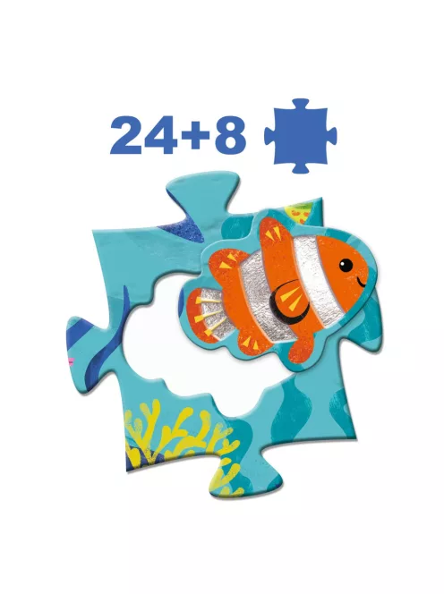 Djeco Óriás puzzle Tengerlakók 24+8 db-os - Taktilo sea