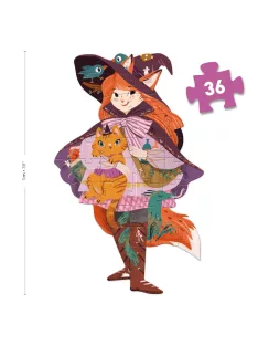  Djeco Óriás puzzle Lili a kis boszorka 36 db-os - Lily the witch