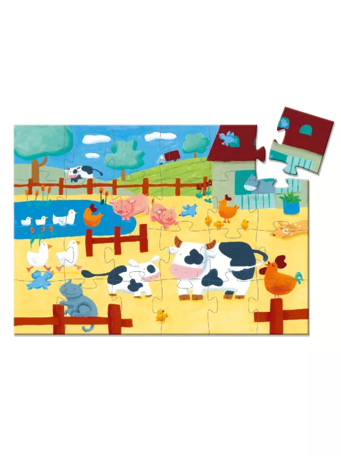 Djeco Formadobozos puzzle - Bocik és tehenek