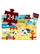 Djeco Formadobozos puzzle - Bocik és tehenek