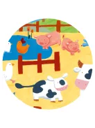 Djeco Formadobozos puzzle - Bocik és tehenek