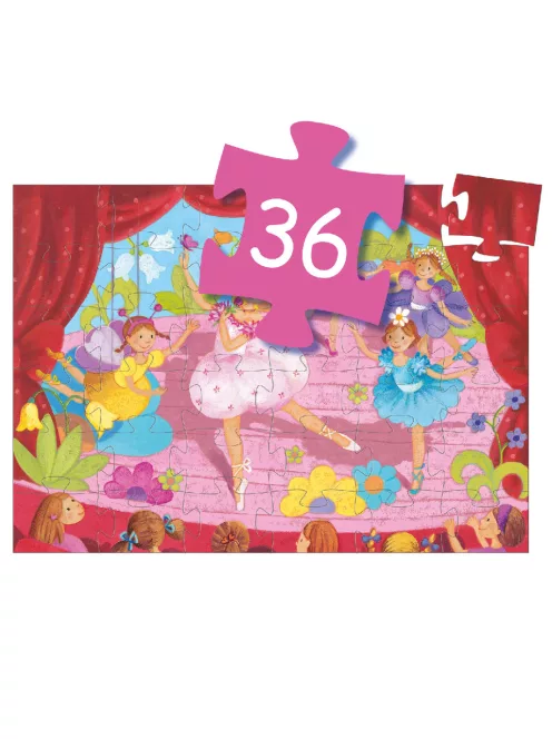 Djeco Formadobozos puzzle - Balerina virággal 