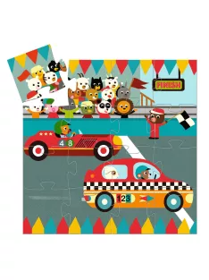 Djeco Formadobozos puzzle - Versenyautó
