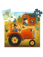 Djeco Formadobozos puzzle Traktor 16 db-os - The tractor