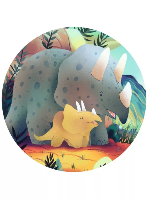 Djeco Formadobozos puzzle Teo a kis dínó 24 db-os - Teo the dino