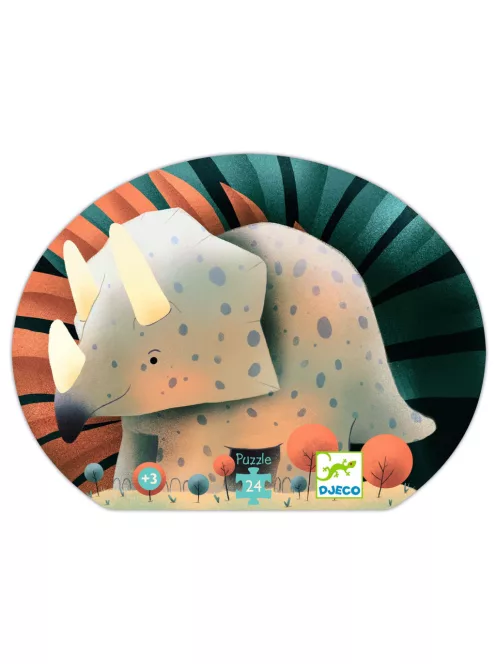 Djeco Formadobozos puzzle Teo a kis dínó 24 db-os - Teo the dino