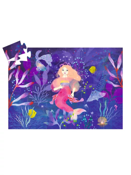 Djeco Formadobozos puzzle Ella a sellő 36 db-os - Ella the mermaid