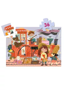   Djeco Formadobozos puzzle Mia utazása 36 db-os - Mia's Journey