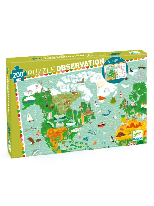 Djeco Megfigyeltető puzzle Lenyűgöző világ - Around the world