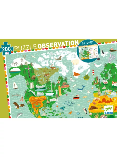 Djeco Megfigyeltető puzzle Lenyűgöző világ - Around the world