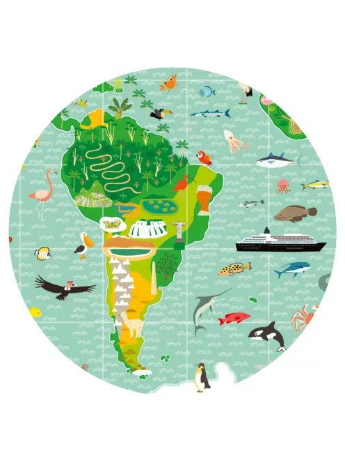 Djeco Megfigyeltető puzzle Lenyűgöző világ - Around the world