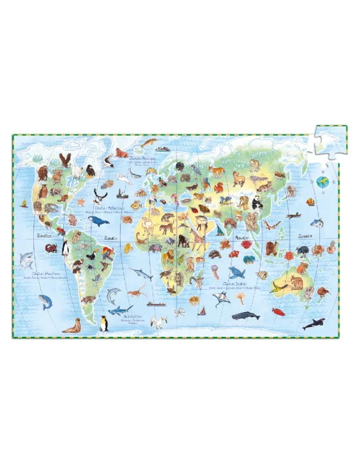 Djeco Megfigyeltető puzzle Föld állatai - Animals of the earth