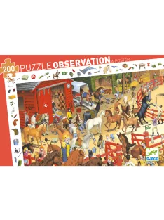   Djeco Megfigyeltető puzzle Lovaglás 200 db-os - Horse riding