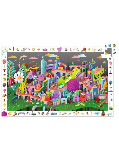 Djeco Megfigyeltető puzzle Őrült város 200 db-os - Crazy Town
