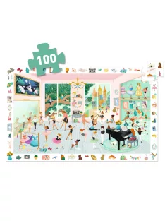   Djeco Megfigyeltető puzzle Balett iskola 100 db-os - The dance school