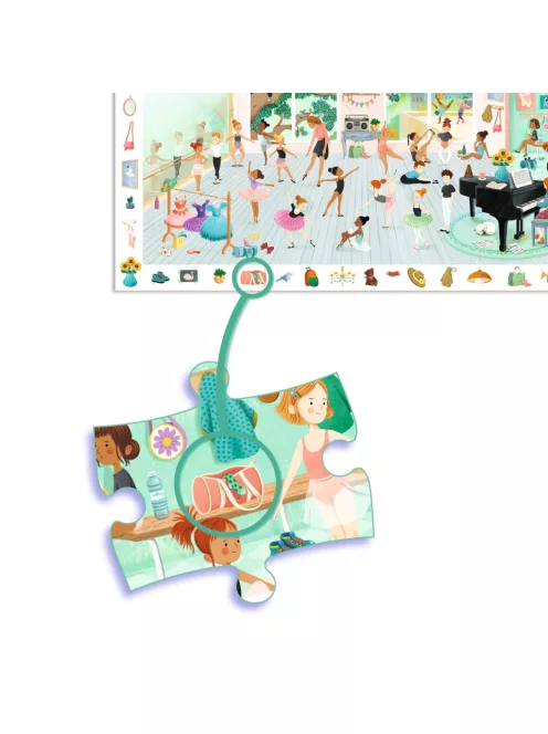Djeco Megfigyeltető puzzle Balett iskola 100 db-os - The dance school