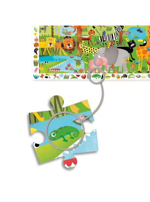 Djeco Megfigyeltető puzzle Dzsungel 35 db-os - Jungle